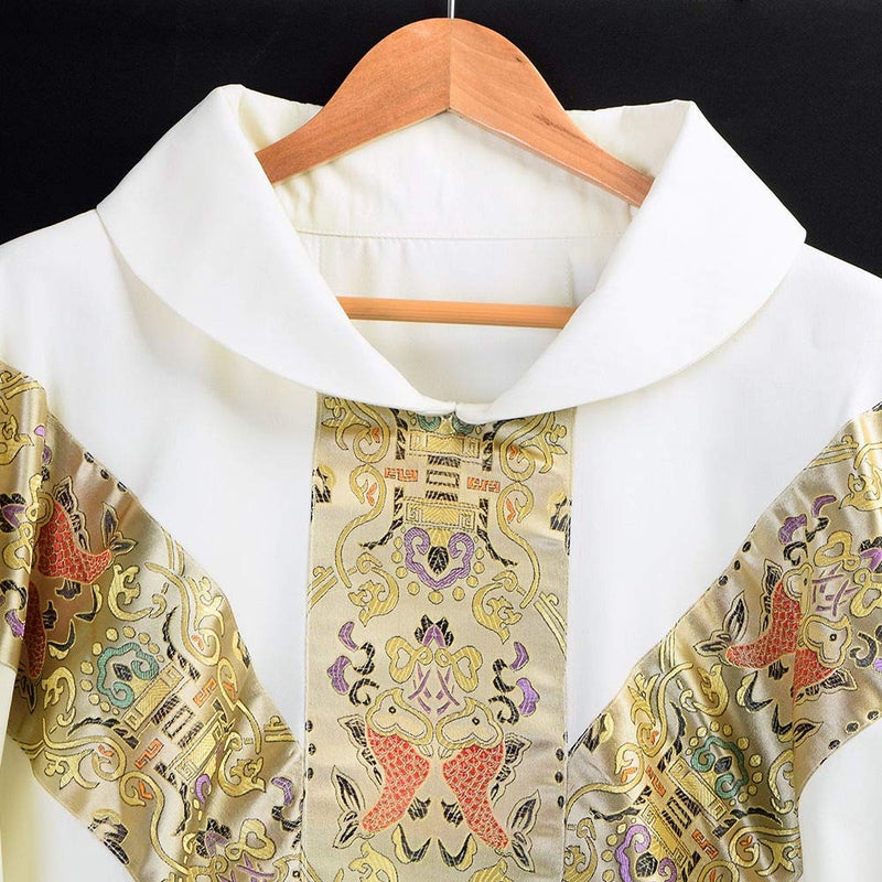 BLESSUME Priest Celebrant Chasuble Catholic Church Father Mass Vestments Robe (Ivory White) - Image 5